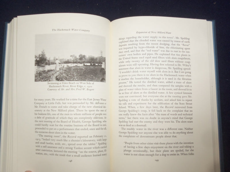 1969 THE HACKENSACK WATER CO. 1869-1969 HARDCOVER BOOK -LEIBY INSCRIBED- KD 8769