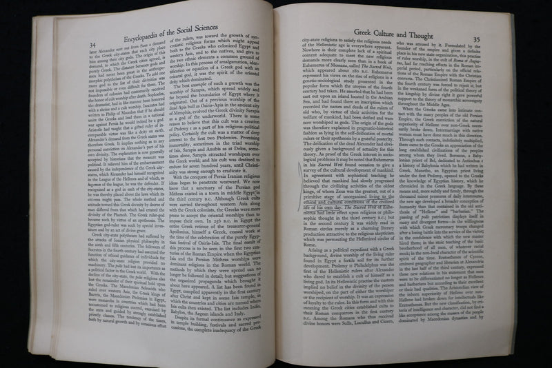 1930 GREEK CULTURE AND THOUGHT SOFTCOVER BOOK BY WILLIAM WESTERMANN - K 2937
