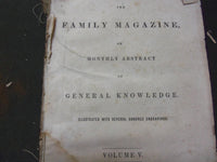 1838 THE FAMILY MAGAZINE OR MONTHLY ABSTRACT OF GENERAL KNOWLEDGE BOOK -KD 1870Q