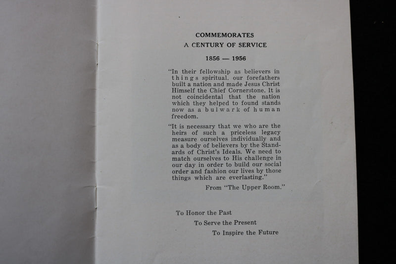 1956 BRODHEAD METHODIST CHURCH CENTENNIAL - BRODHEAD, WI - SOFTCOVER - K 3011