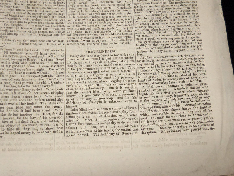 1854 APRIL 1 NEW YORK WEEKLY LEADER NEWSPAPER - VOLUME 1 NO. 3 - K 70