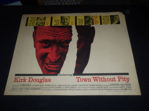 1961 TOWN WITHOUT PITY 1/2 SHEET MOVIE POSTER - KIRK DOUGLAS - P 405