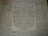 1926 SEPTEMBER 23 NEW YORK TIMES NEWSPAPER - DEMPSEY TO DEFEND TITLE - NT 7573