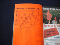 1998 NOVEMBER 14 FOOTBALL PROGRAM - SYRACUSE UNIV VS VIRGINIA TECH - SP 3624T