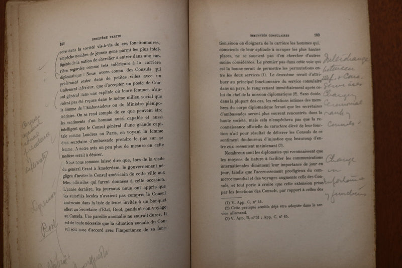 1909 LE CONSUL ESSAI D'EXPOSE SYSTEMATIQUE - INSCRIRED - SOFTCOVER BOOK - K 3191