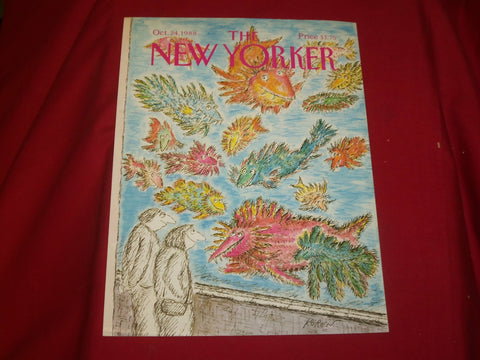 1988 OCTOBER 24 NEW YORKER MAGAZINE FRONT COVER ONLY - GREAT ART FOR FRAMING