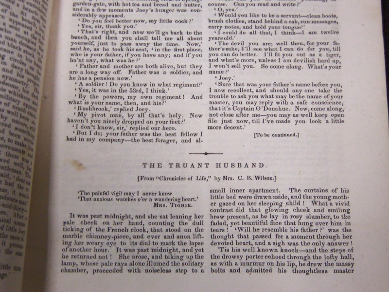 1841 FEB 15 ROBERTS' SEMI-MONTHLY MAGAZINE - JAMES FENNIMORE COOPER - ST 4523