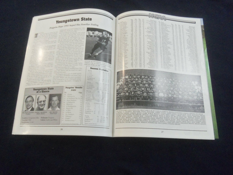 1992 DEC 19 NCAA I-AA CHAMPIONSHIP PROGRAM - MARSHALL VS YOUNGSTOWN ST - ST 658L