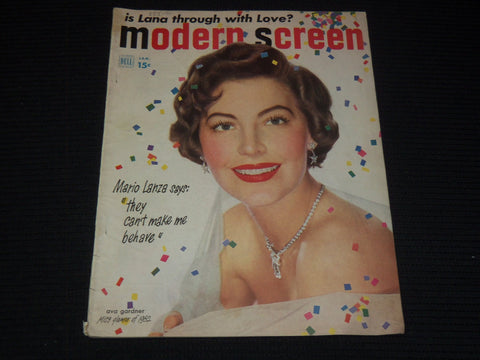 1952 JANUARY MODERN SCREEN MAGAZINE - AVA GARDNER COVER - E 12293