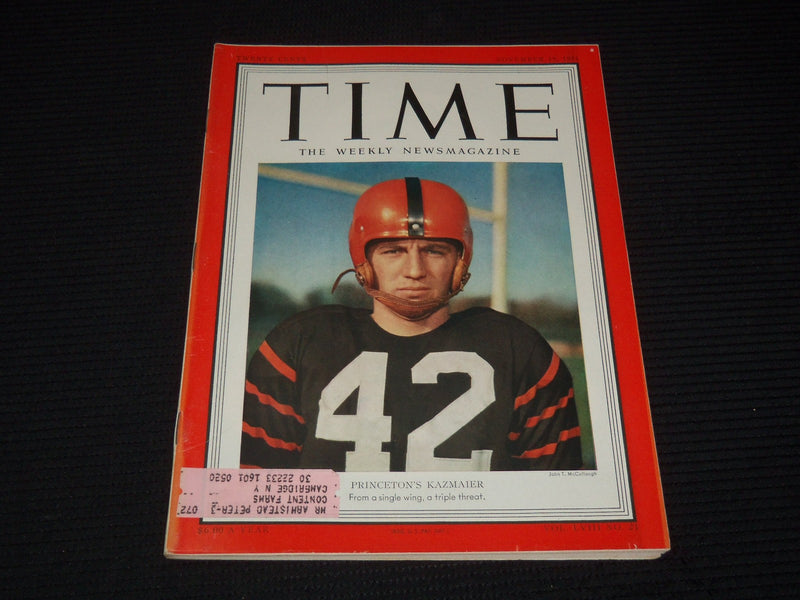 1951 NOVEMBER 19 TIME MAGAZINE - PRINCETON'S RICHARD W. KAZMAIER - T 1305