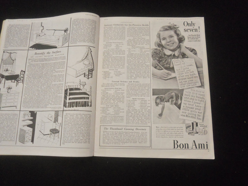 1938 SEPTEMBER HOME ARTS NEEDLECRAFT MAGAZINE-BEAUTY AIDES TO HOME MAKER-SP 886I