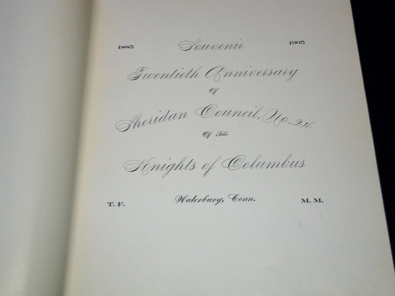 1905 SHERIDAN COUNCIL NO. 24 TWENTIETH ANNIVERSARY BY C. MALONEY - KD 1176J