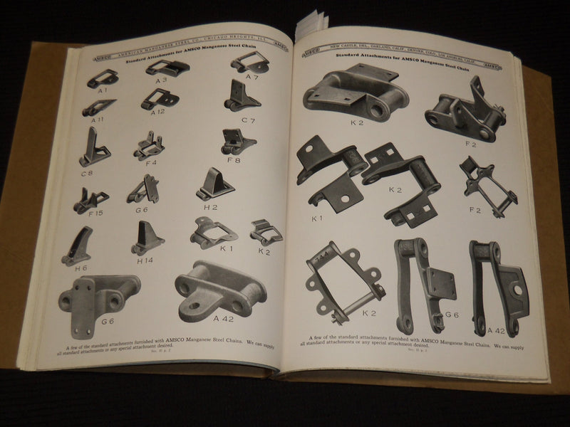 1927 AMSCO MANGANESE STEEL COMPANY CASTINGS CATALOG NO. 9 - NICE ILLUS. - J 9703