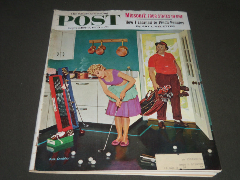 1960 SEPT 3 THE SATURDAY EVENING POST MAGAZINE - ILLUSTRATED COVER - SP 2312