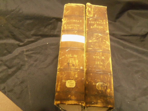 1874 SATURDAY REVIEW 2 BOUND VOLUMES - COMPLETE YR- PUBLISHED IN LONDON - R 1070