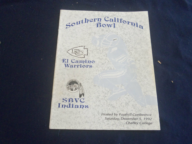 1992 DEC 5 SOUTHERN CA. BOWL PROGRAM - EL CAMINO VS. SAN BERNADINO - ST 6362M