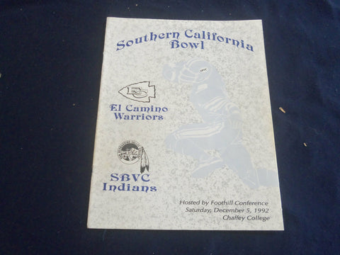 1992 DEC 5 SOUTHERN CA. BOWL PROGRAM - EL CAMINO VS. SAN BERNADINO - ST 6362M