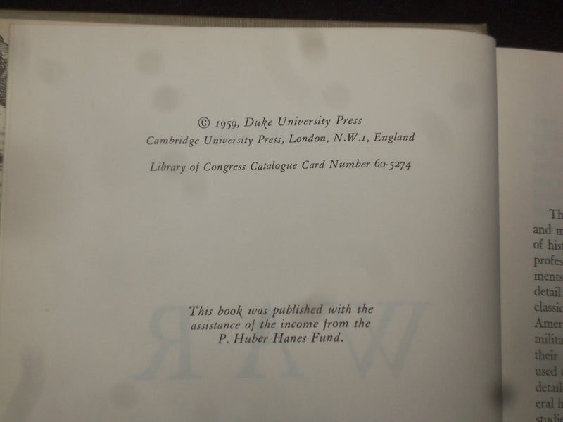 1959 WAR IN THE MODERN WORLD HARDCOVER BOOK BY THEODORE ROPP - KD 9284