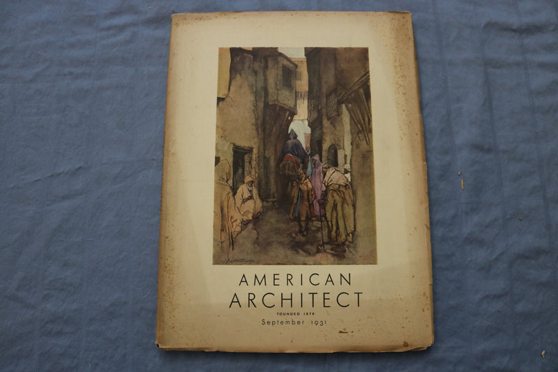 1931 SEPTEMBER THE AMERICAN ARCHITECT MAGAZINE - PHOTOS, STORIES & ADS- ST 5507M