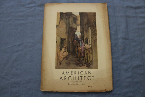 1931 SEPTEMBER THE AMERICAN ARCHITECT MAGAZINE - PHOTOS, STORIES & ADS- ST 5507M