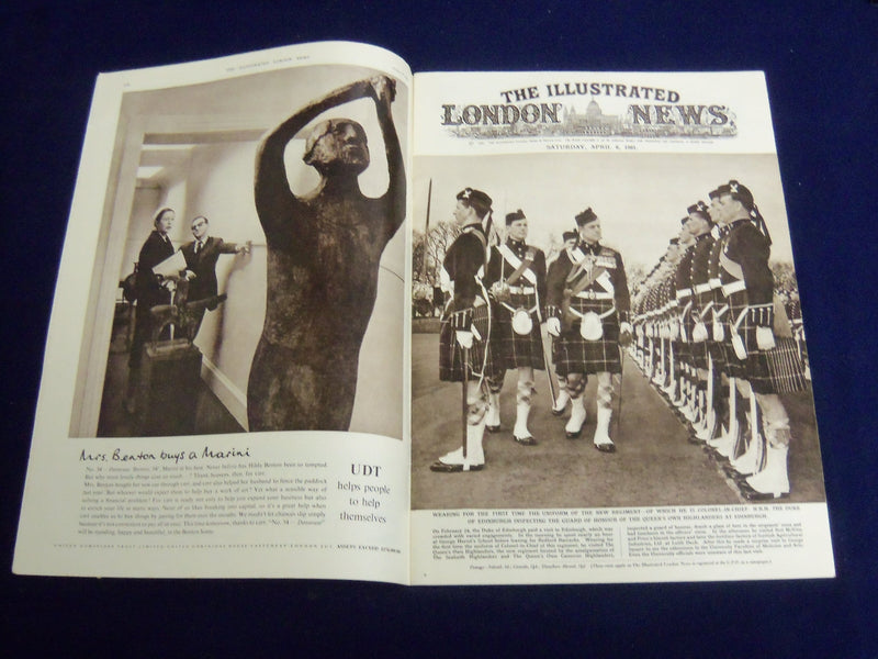 1961 APRIL 8 ILLUSTRATED LONDON NEWS MAGAZINE - NEW REGIMENT UNIFORMS - E 8084