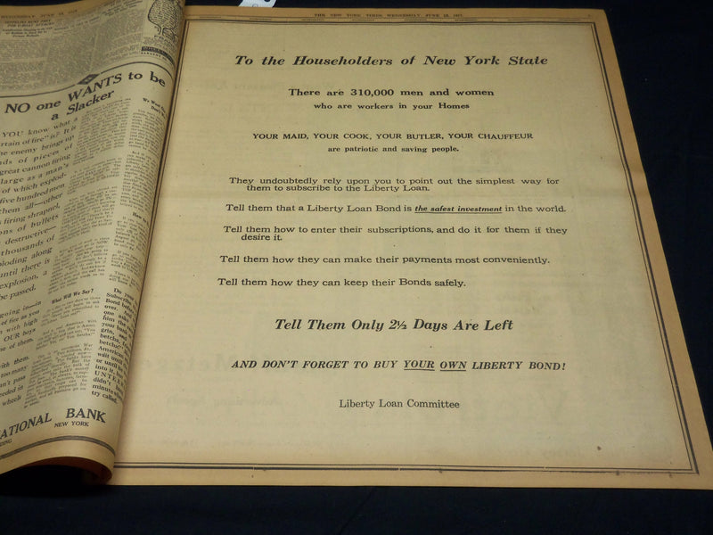 1917 JUNE 13 NEW YORK TIMES - CONSTANTINE GIVES UP GREEK THRONE - NT 7794