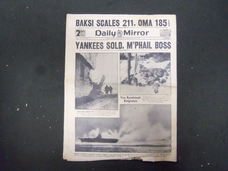 1945 JAN 27 NEW YORK DAILY MIRROR-SENATE GROUP TURNS DOWN WALLACE, 14-5- NP 2222