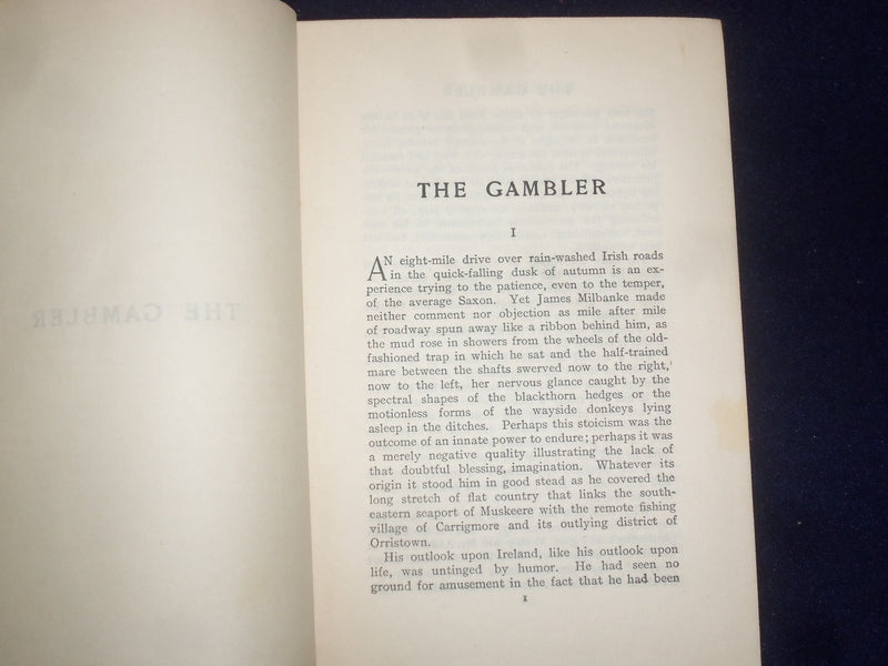 1905 THE GAMBLER HARDCOVER BOOK BY KATHERINE CECIL THURSTON - KD 9045