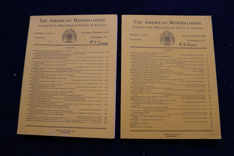 1979-1985 THE AMERICAN MINERALOGIST JOURNAL - LOT OF 13 - O 3378