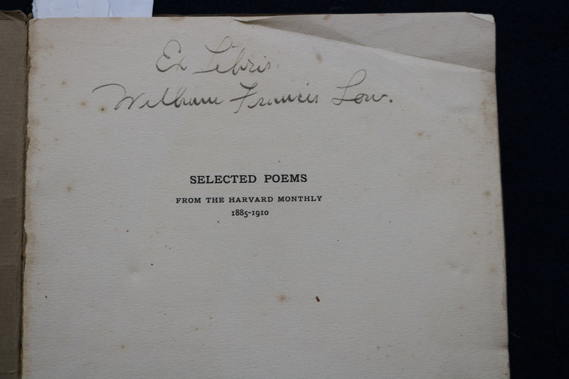 1910 SELECTED POEMS FROM THE HARVARD MONTHLY 1885-1910 SOFTCOVER BOOK - K 496