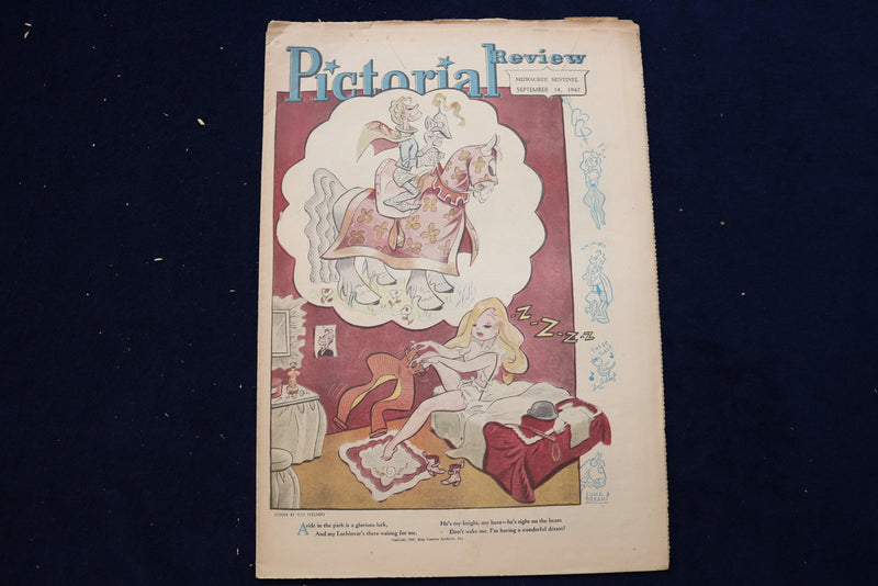 1947 SEPTEMBER 14 PICTORIAL REVIEW MAGAZINE - A NICE ILLUSTRATED COVER - E 23134