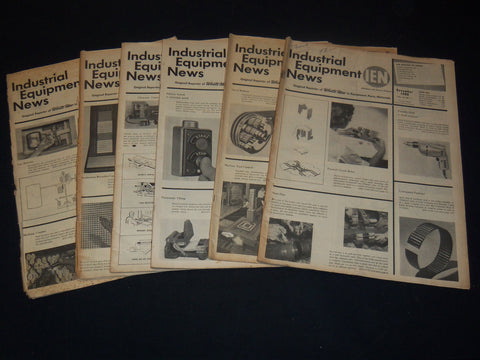 1960-1961 INDUSTRIAL EQUIPMENT NEWS NEWSPAPER LOT OF 6 ISSUES - NP 4502D