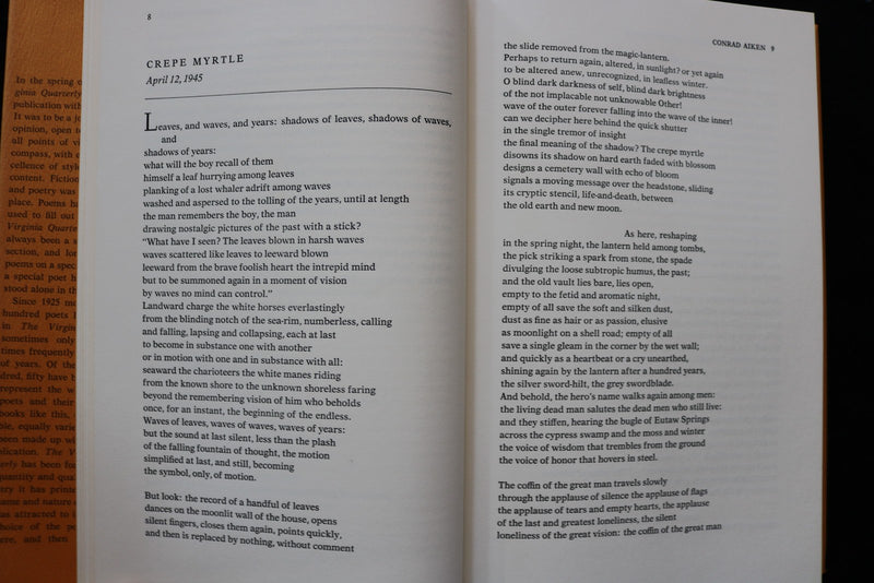 1969 POEMS FROM THE VIRGINIA QUARTERLY REVIEW 1925-1967 - HARDCOVER - KD 9794