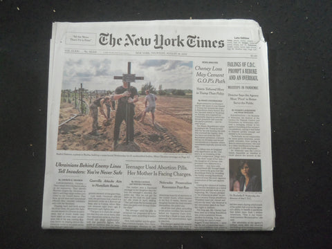 2022 AUGUST 18 NEW YORK TIMES - FAILINGS OF CDC PROMPT A REBUKE AND AN OVERHAUL