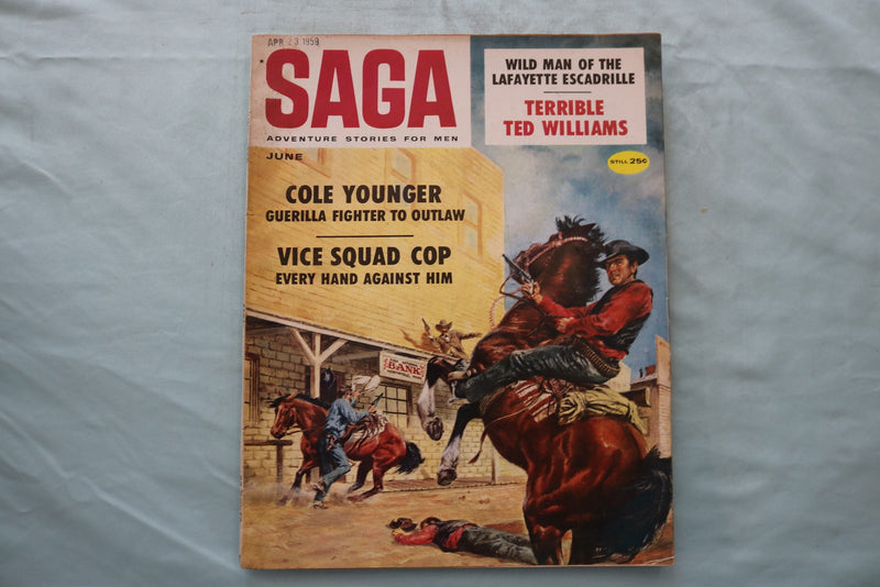 1959 JUNE SAGA MAGAZINE - COLE YOUNGER COVER - E 26645