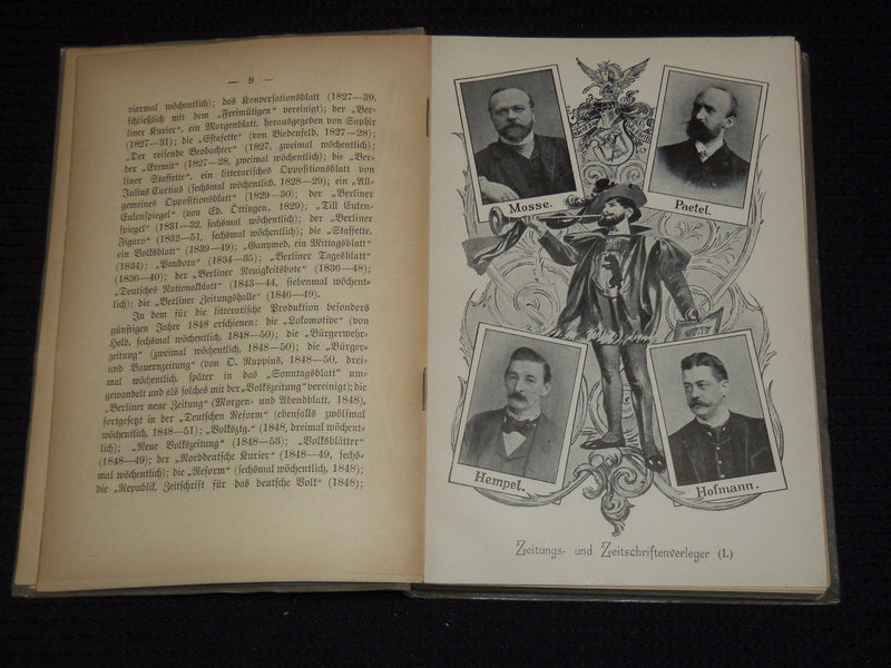 1800'S DAS LITTERARISCHE BERLIN GERMAN BOOK BY GUSTAV DAHMS - KD 6494G