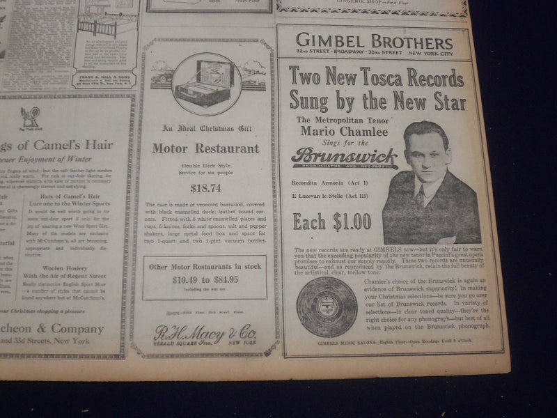 1920 NOVEMBER 30 NEW YORK TIMES - SINN FEINERS KILL 16 POLICE CADETS - NT 8456