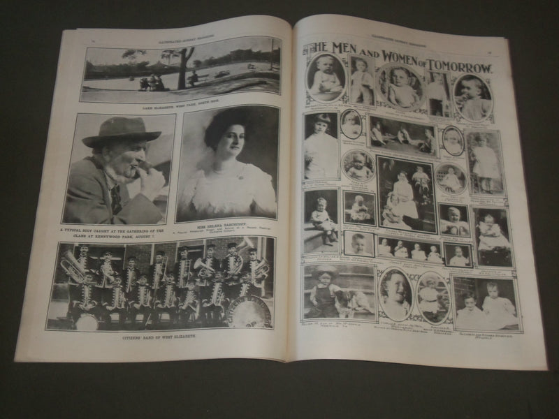 1908 AUGUST 30 ILLUSTRATED SUNDAY MAGAZINE - GREAT COVER & ADS - SP 9476