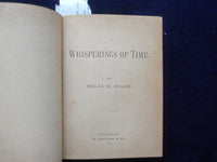 1878 WHISPERINGS OF TIME HARDCOVER BOOK BY DELIA M. HILLS - KD 8430