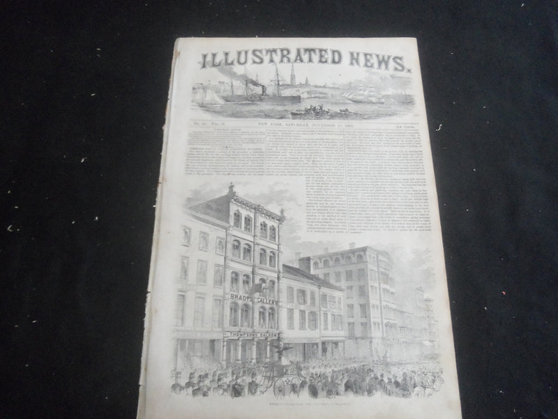 1853 NOVEMBER 12 ILLUSTRATED NEWS MAGAZINE - FIREMAN'S CELEBRATION - B 5531X