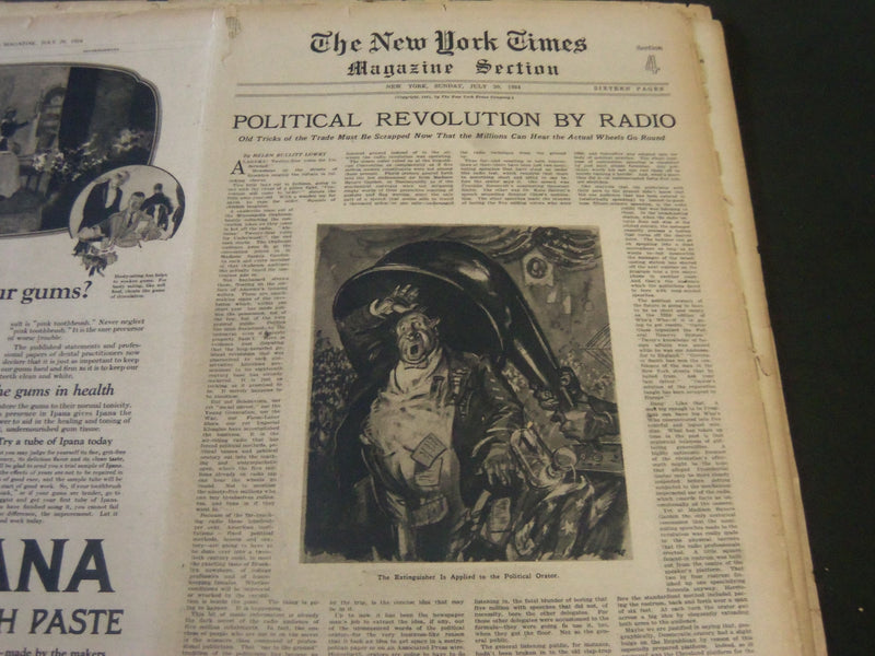 1923-1924 NEW YORK TIME MAGAZINE SECTIONS LOT OF 23 DIFFERENT ISSUES - NTL 67