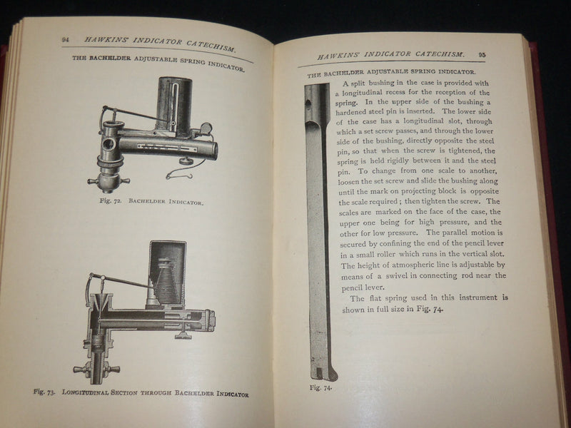 1903 HAWKINS INDICATOR CATECHISM - PRACTICAL TREATISE HARCOVER BOOK - KD 6490