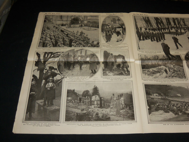 1915 MARCH 7 NEW YORK TIMES PICTURE SECTION - BLUECHER SINKING - NP 5474