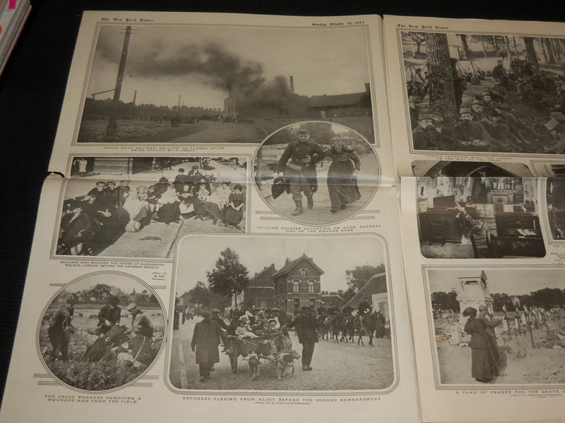 1914 OCTOBER 18 NEW YORK TIMES PICTURE SECTION - RHEIMS CATHEDRAL - NP 5607