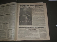 1981 JANUARY 16 NEW YORK DAILY NEWS - IRAN AGREES TO FREE 52 HOSTAGES - NP 3048