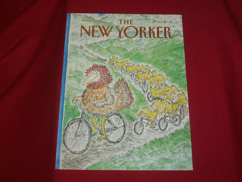 1987 JUNE 15 NEW YORKER MAGAZINE FRONT COVER ONLY - GREAT ART FOR FRAMING