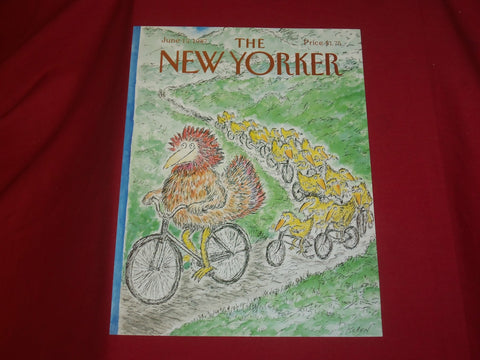 1987 JUNE 15 NEW YORKER MAGAZINE FRONT COVER ONLY - GREAT ART FOR FRAMING