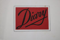 1937 DIARY SOFTCOVER BOOK BY TEDDY BARBOUR - K 3157