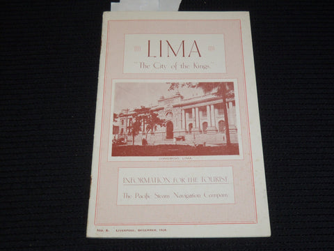 1928 PACIFIC STEAM NAVIGATION COMPANY BOOKLET - LIMA, PERU - K 85