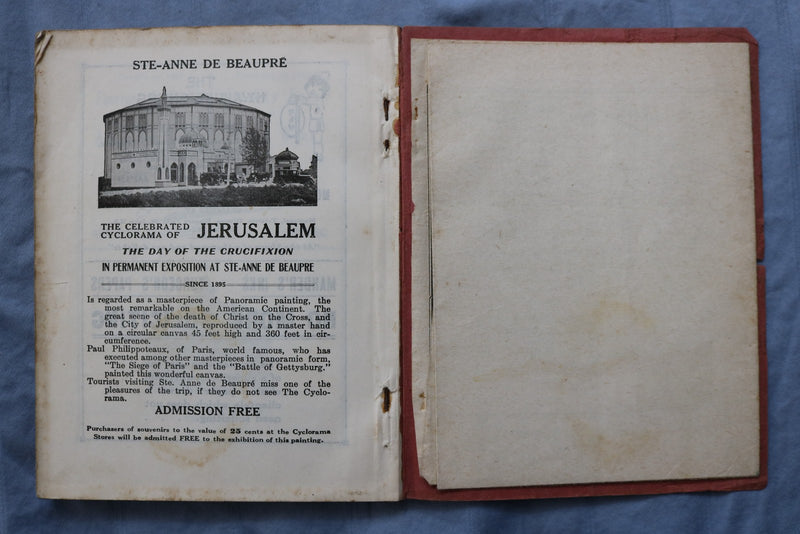 1929 CARREL'S ILLUSTRATED GUIDE & MAP OF QUEBEC - SOFTCOVER BOOK - K 3198